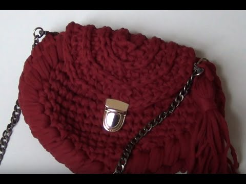 ხელჩანთა \'წითელი გული\' ყაისნაღით. ნაწილი III(b). Crocheted clutch handbag \'Red Heart\'. Part III(b).